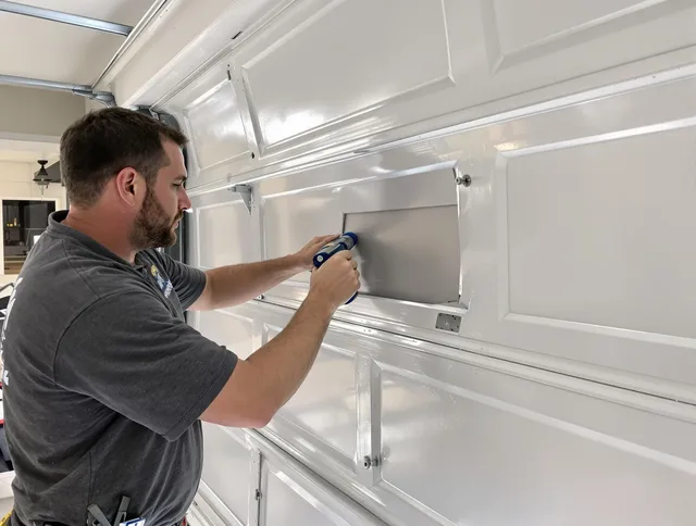 Garage door panel repair by Strongsville Garage Door Repair in Strongsville